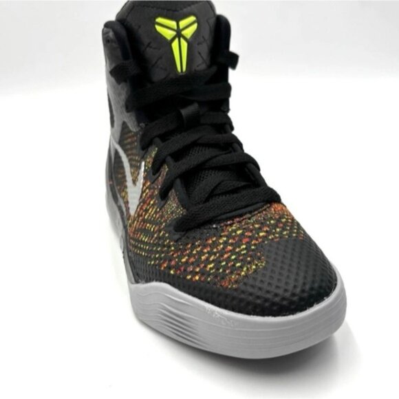 Nike Kobe IX Elite Youth 7Y Black And Metallic Basketball Silver Baseball Shoes - Picture 5 of 11